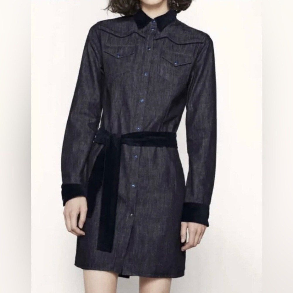Make Ralexa Denim Button Down Dress